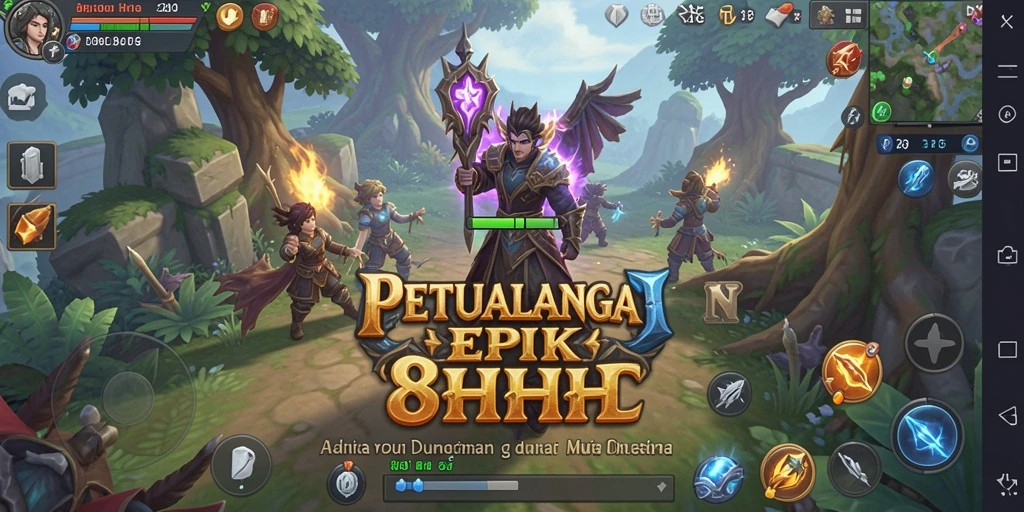 Tangkapan layar gameplay 8HHH yang menampilkan petualangan mendebarkan dalam dunia MMORPG.