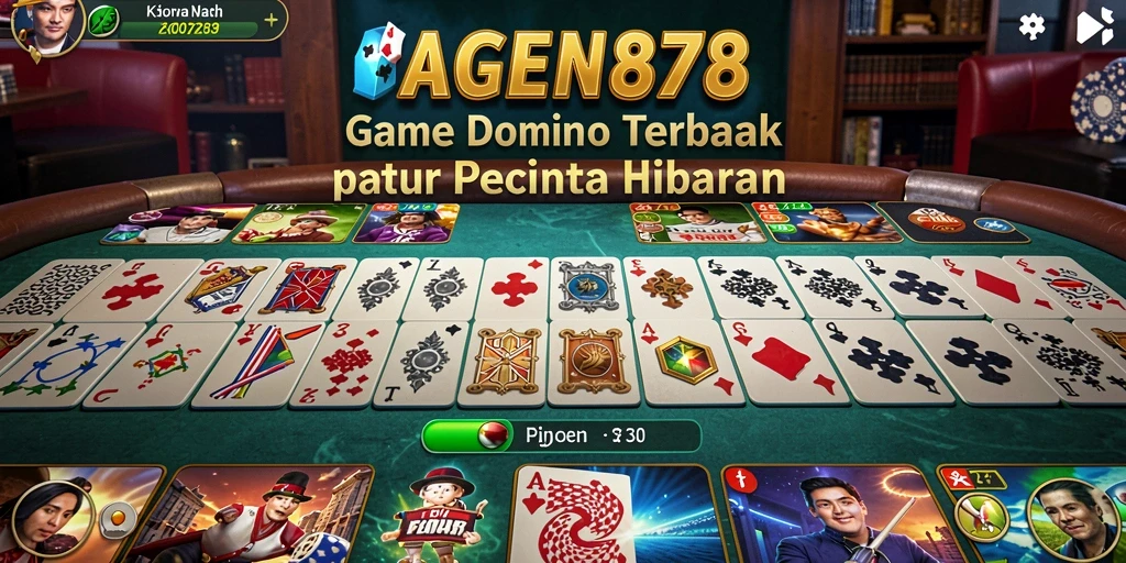Tampilan utama gameplay domino AGEN878 yang menakjubkan.