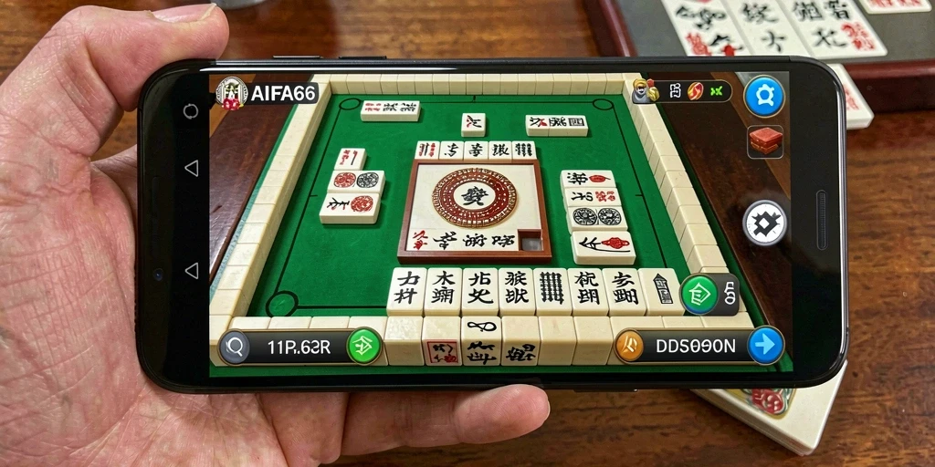 Tangkapan layar AIFA66 menampilkan gameplay Mahjong yang seru dan interaktif.