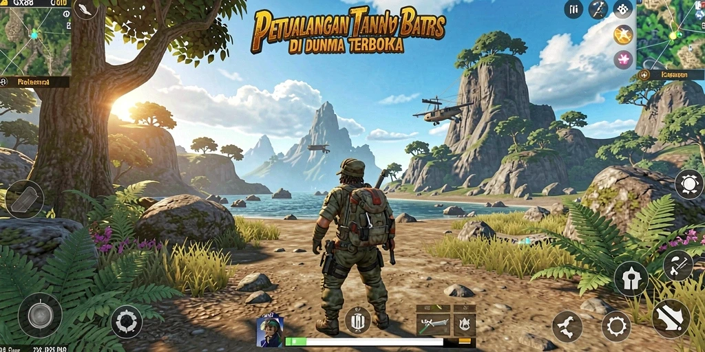 Screenshot gameplay GX88 menampilkan momen mendebarkan dalam dunia terbuka.