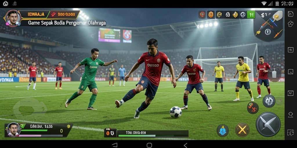 Tampilkan aksi seru dalam permainan sepak bola IDNRAJA.