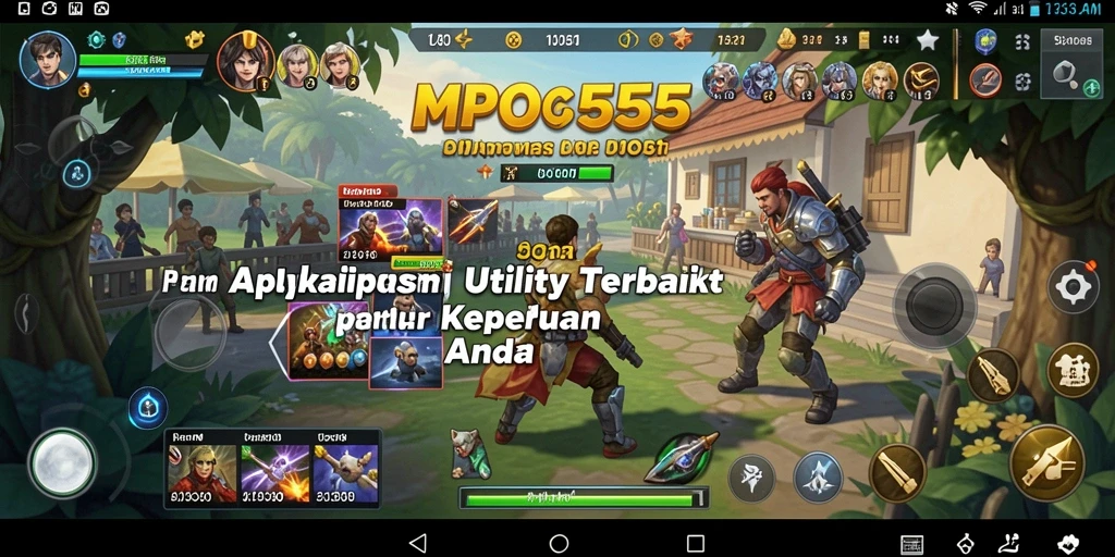 Screenshot MPO555 dengan tampilan antarmuka aplikasi Utility yang menarik.