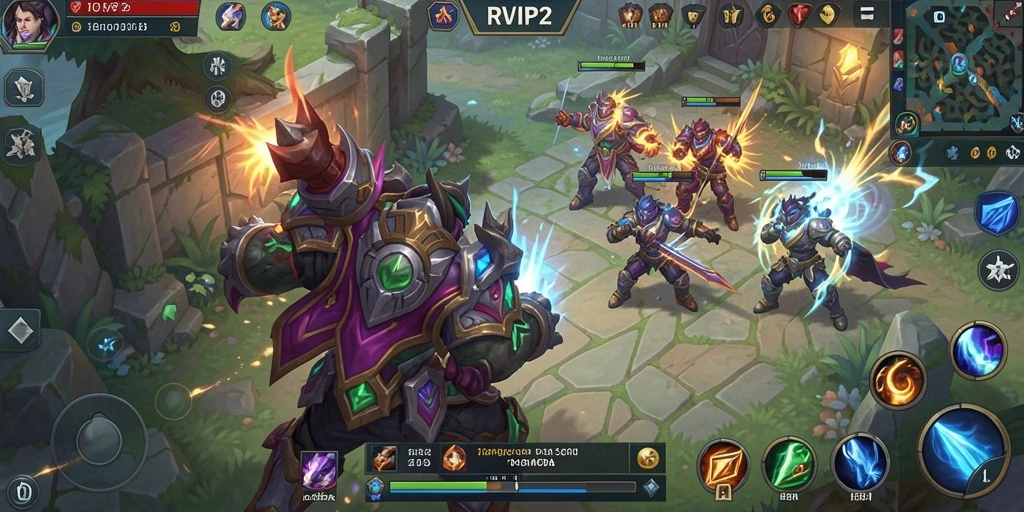 Screenshot gameplay RVIP2 menampilkan pertempuran strategis dan seru.