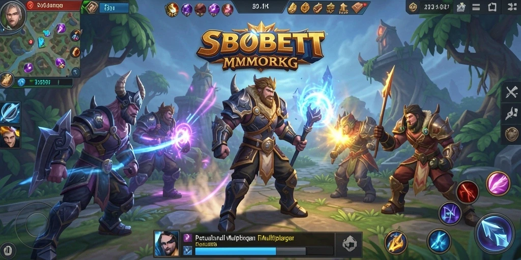 Tangkapan layar SBOBET menampilkan aksi seru dalam dunia MMORPG.