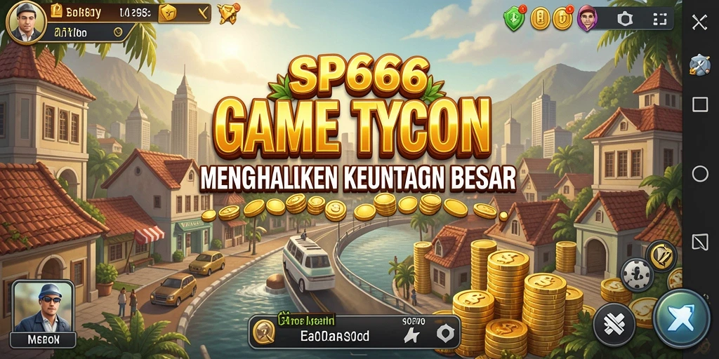 Tampilan gameplay SP666 yang menarik dengan elemen Tycoon yang mendalam.