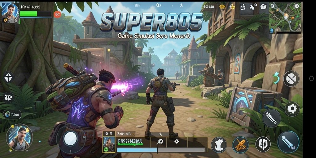 Tampilan gameplay SUPER805 yang menegangkan dan seru.