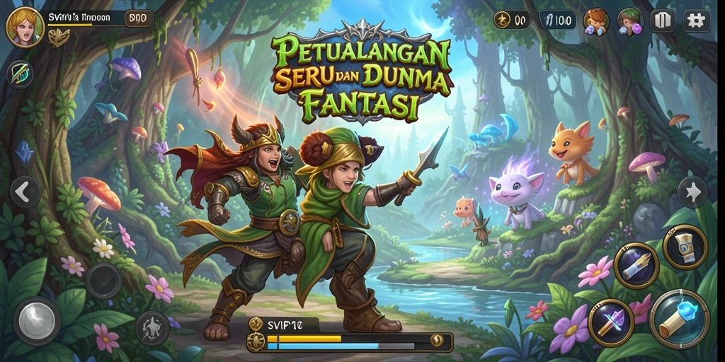 Screenshot gameplay SVIP10 menunjukkan aksi petualangan yang mendebarkan dan lingkungan yang kaya.