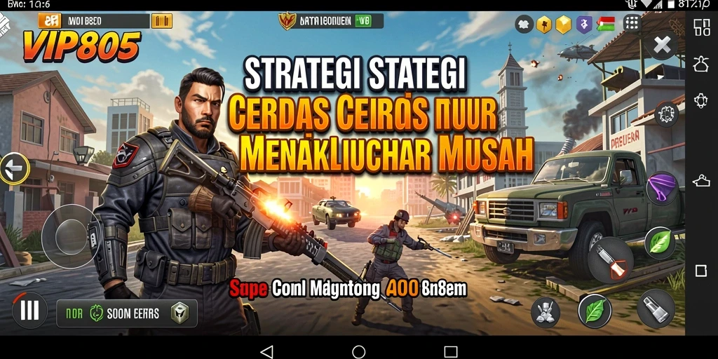 Tangkapan layar VIP805 menampilkan pertempuran strategis yang seru.