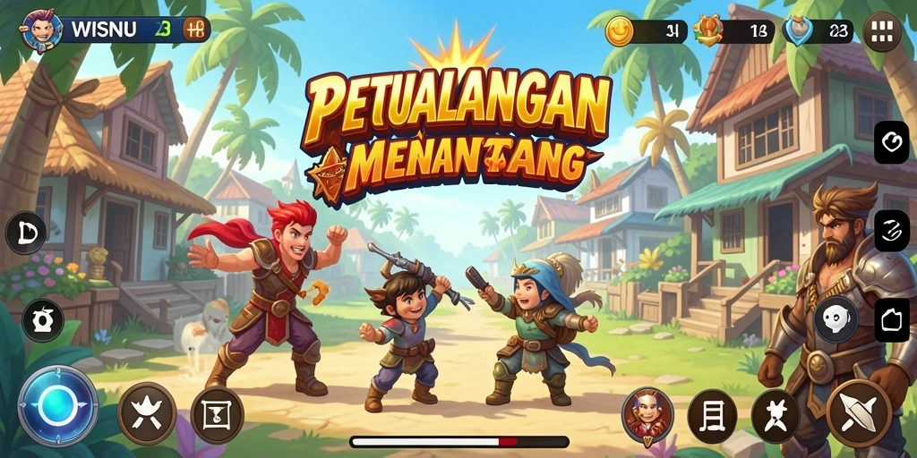 Tampilan gameplay seru WISNU123 dengan grafis menawan.