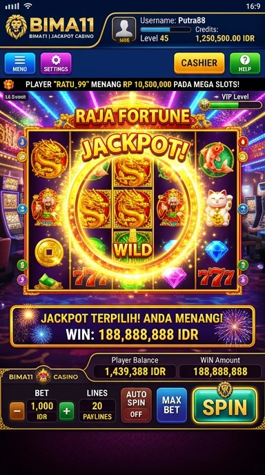 Tampilan antarmuka bima11 yang user-friendly untuk kemudahan navigasi.